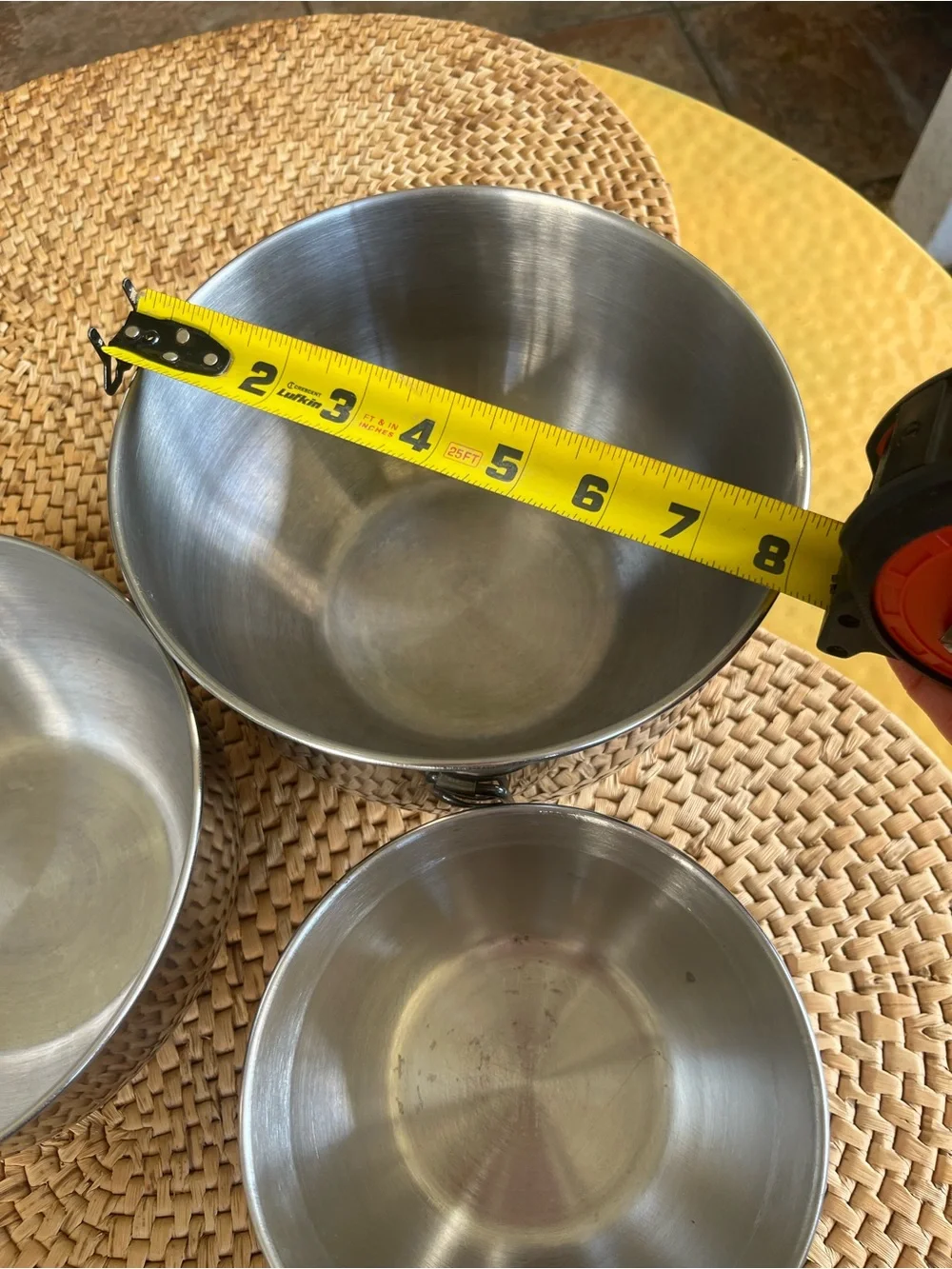 Farberware Stainless Steel Mixing Bowls with handles (Set of 3) - Silver